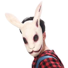 Skræmmende Kaninmaske Latex