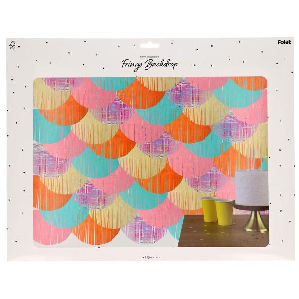 Party Backdrop Fringe Pastel 200x200 cm
