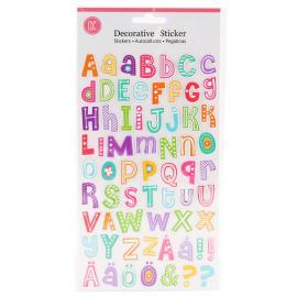 Klistermærker Bogstav A-Ö Glitter