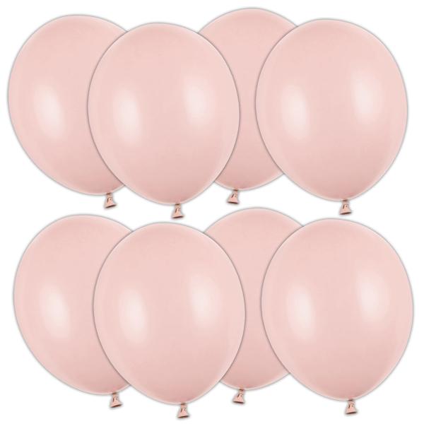 Stærke Balloner Støvrosa Pastel 12 cm 100-pak