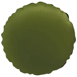 Rund Folieballon Olivengr&oslash;n Mat