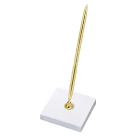 Pen med Holder Guld