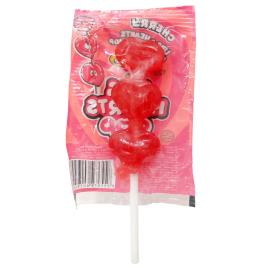 Slikkepind Hjerter og L&aelig;ber 12 g