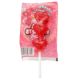 Slikkepind Hjerter og L&aelig;ber 12 g