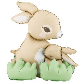 St&aring;ende Folieballoner Kaniner med Blade 51x60 cm