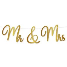 Bogstavguirlande Mr & Mrs