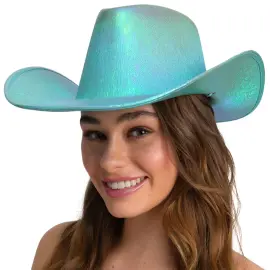 Cowboyhat Skimrende Turkisblå