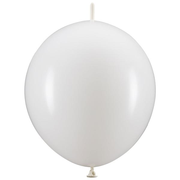 Linking Latexballoner Hvid 20-pak