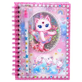 Skrivebog med Pen Ballerinakat