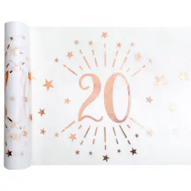 Bordløber 20 År Birthday Party Rosaguld