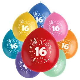 Fødselsdagsballoner 16 år