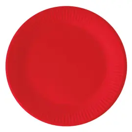 Røde Små Paptallerkener Solid Color