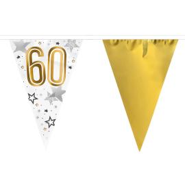 Vimpelguirlande 60 &aring;r Stjerner