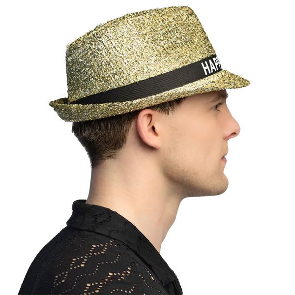 Happy New Year Hat Guld