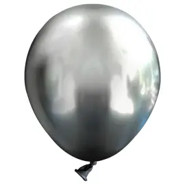 Miniballoner Chrome Grå 100-pak