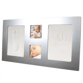 H&aring;nd- og Fodaftryk Tr&aelig;ramme S&oslash;lv