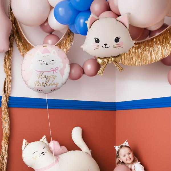 Folieballon Kat med Sløjfe 50 x 60 cm