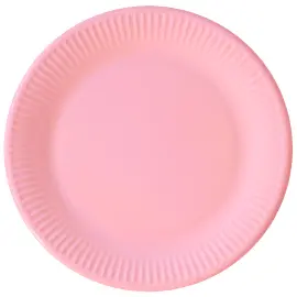 Pink Paptallerkener Solid Color
