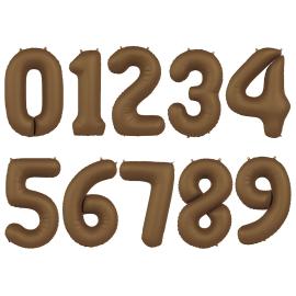 Talballon 5 Chokoladebrun Mat