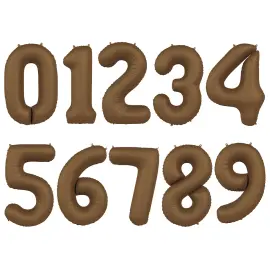 Talballon Chokoladebrun Mat