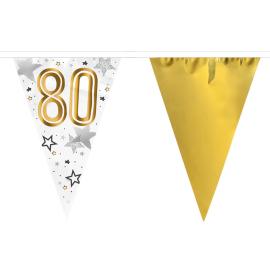 Vimpelguirlande 80 &aring;r Stjerner