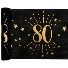 Bordl&oslash;ber 80 &Aring;r Birthday Party Guld