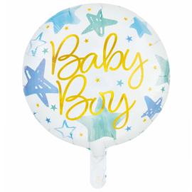 Rund Folieballon Baby Boy 46 cm