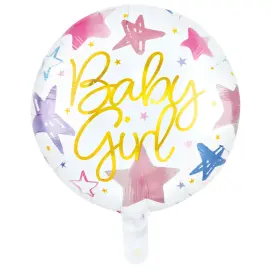 Rund Folieballon Baby Girl 46 cm