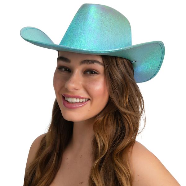 Cowboyhat Skimrende Turkisblå