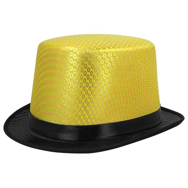 Hat med Pailletter Sort/Guld