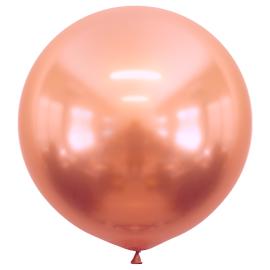 Stor Latex Ballon Chrome Rosaguld