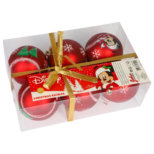 Mickey Mouse Julekugler 6-pak