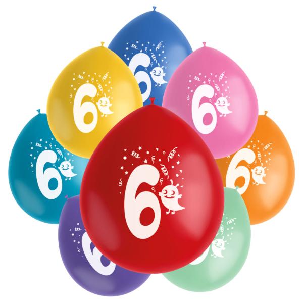 Fødselsdagsballoner Monster 6 år