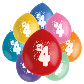 Fødselsdagsballoner Monster 4 år