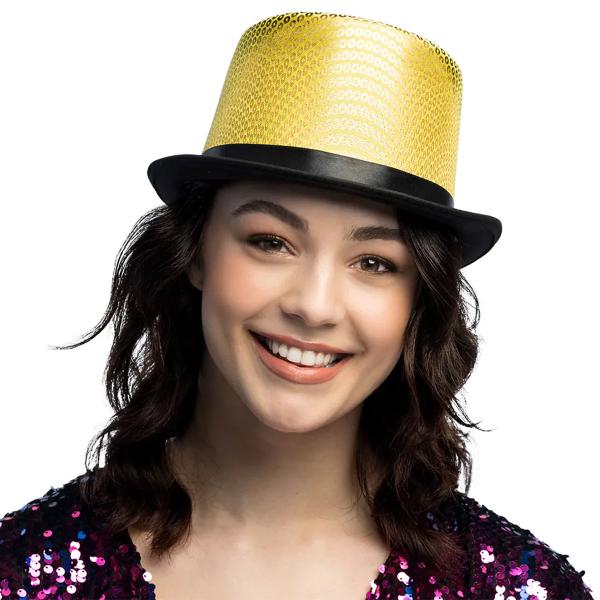 Hat med Pailletter Sort/Guld