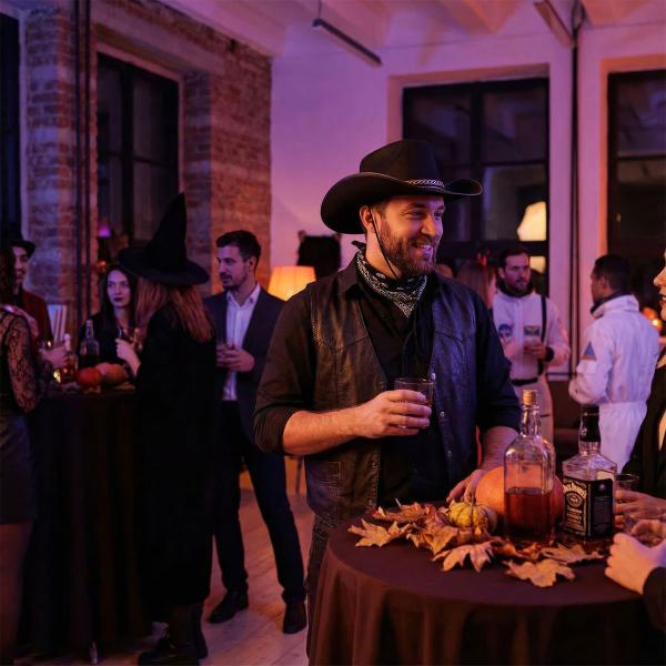 Cowboyhat Det Vilde Vesten Sort