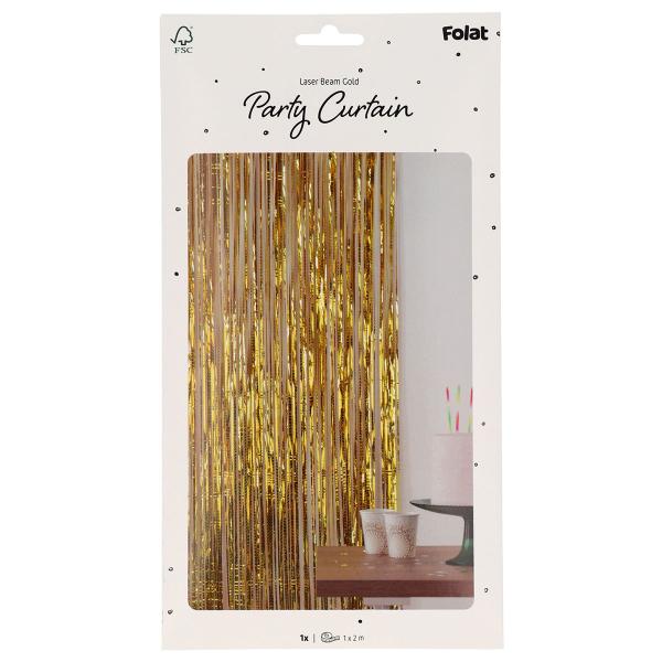 Party Forhæng Iriserende Guld 200x100 cm