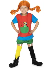 Pippi Langstrømpe Kostume Rød Børn