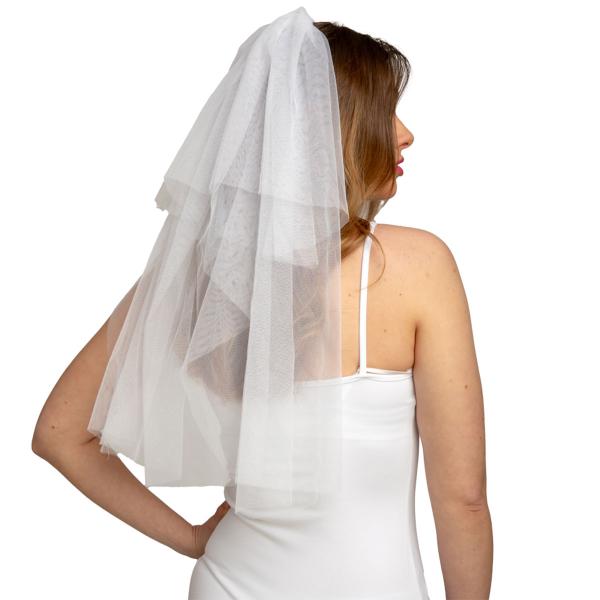 Tylslør Hvid 75 cm