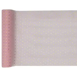 Bordl&oslash;ber Prikker Pink & Guld