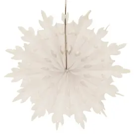 Hvide Snefnug Honeycomb Dekorationer