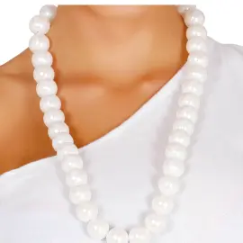 Perlehalskæde med Store Perler