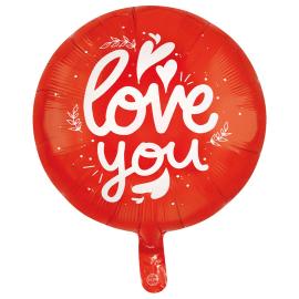 Rund Folieballon Love You 46 cm