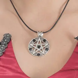 Pentagram Halskæde med Juveler