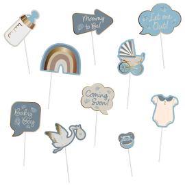 Baby Boy Foto Props 10-pak