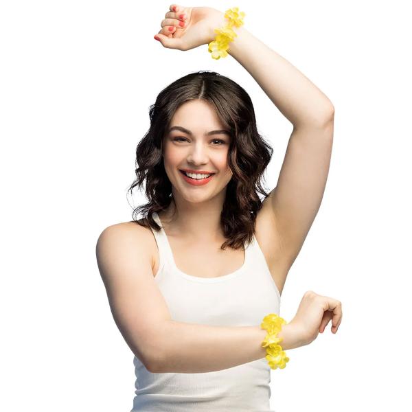 Hawaii Blomsterarmbånd med Perler 2-pak