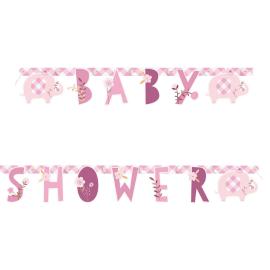 Babyshower Guirlande Elefant Pink