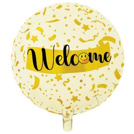 Rund Folieballon Welcome 46 cm