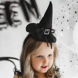 Hårbøjle med Heksehat Sort