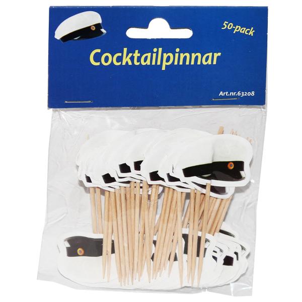 Cocktailpinde Studenterhue 50-pak